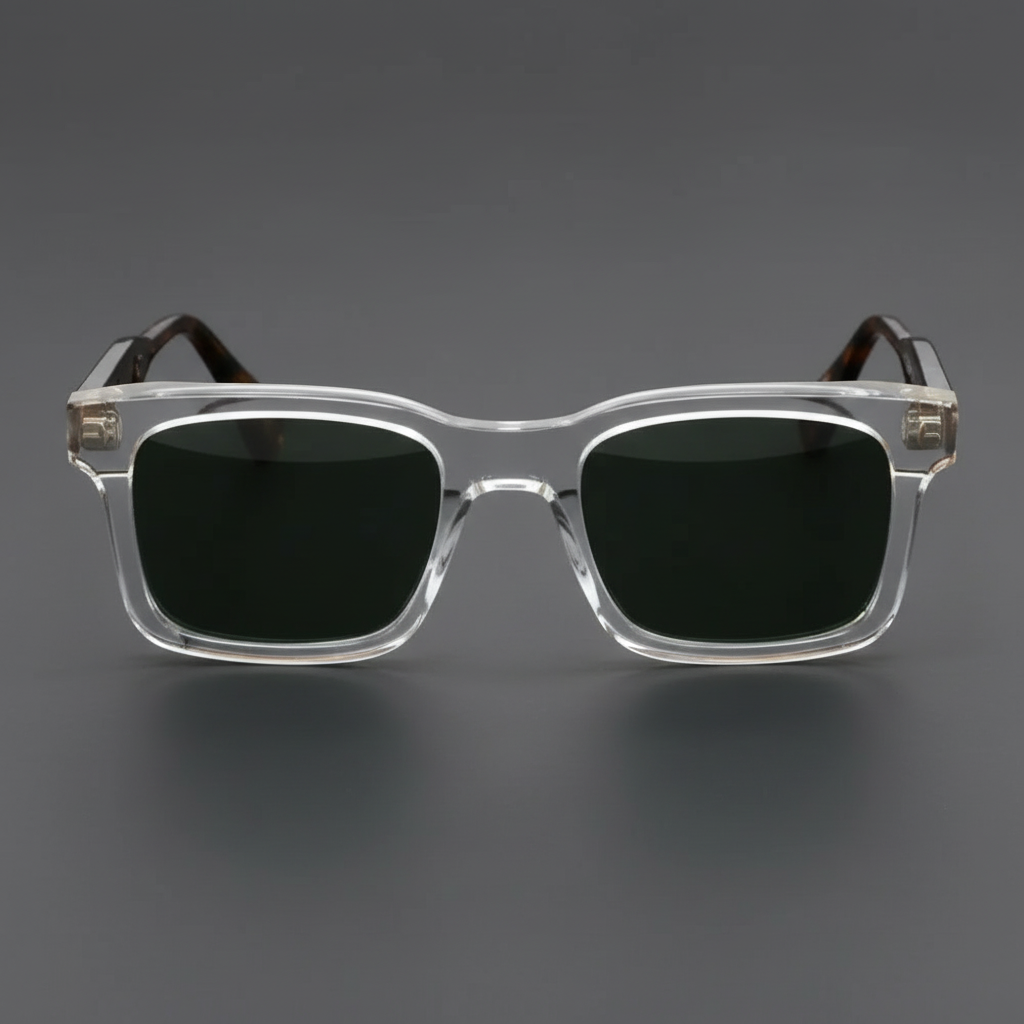 Stylish unisex square frame polarized sunglasses. Provides anti-glare & UV eye protection for everyday wear.