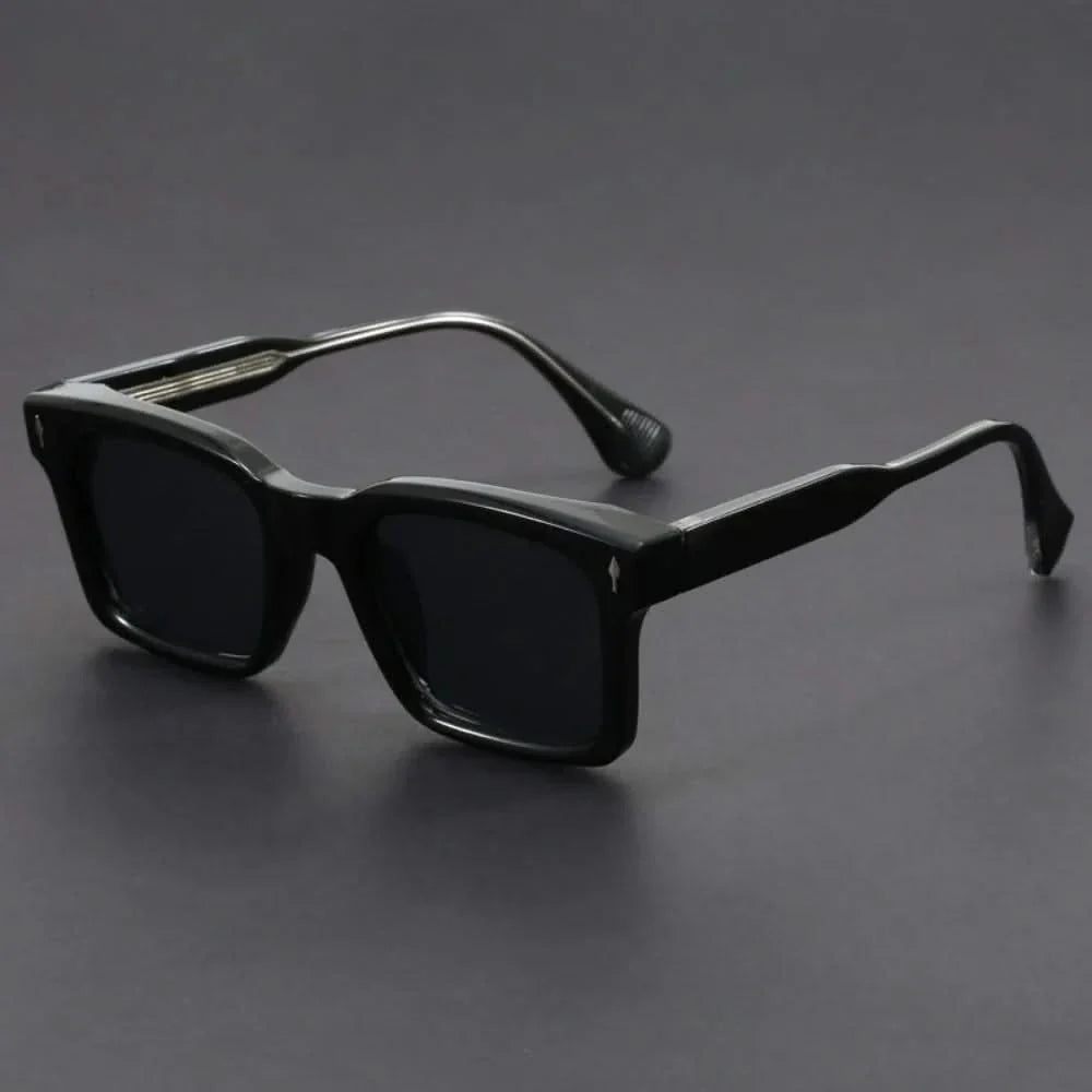 Modern unisex square polarized shades with UV protection. Ideal anti-glare eyewear for sunny days & driving.