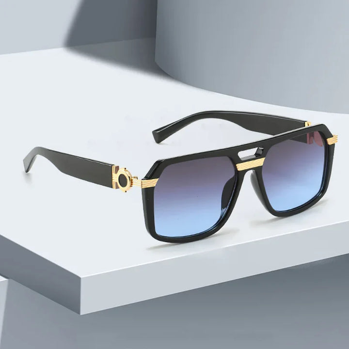 Stylish unisex square shades, bold frame design, offering complete UV400 sun protection.