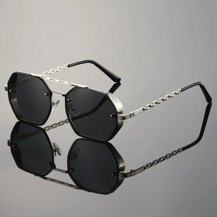 Statement piece unisex sunglasses, bold design with full UV400 eye protection for any outfit.