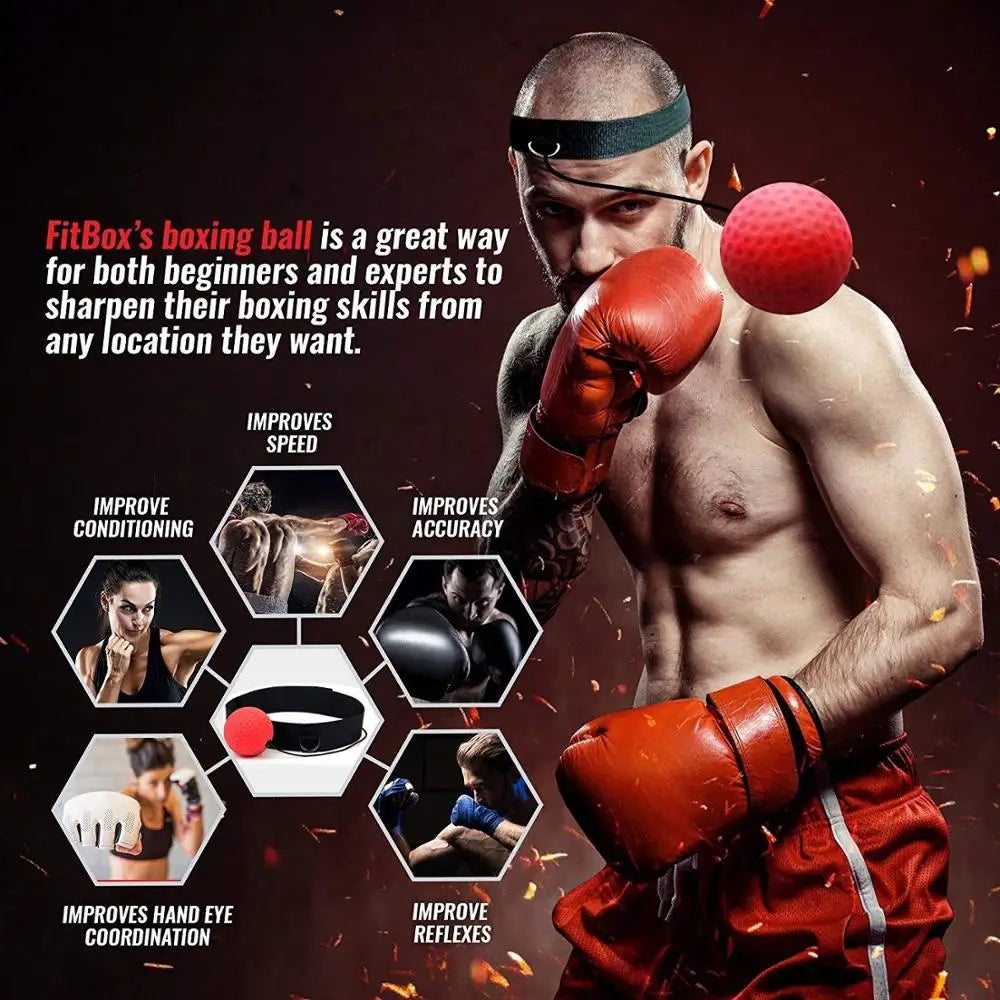 Boost hand-eye coordination & speed with this boxing reflex ball, great for home workouts.