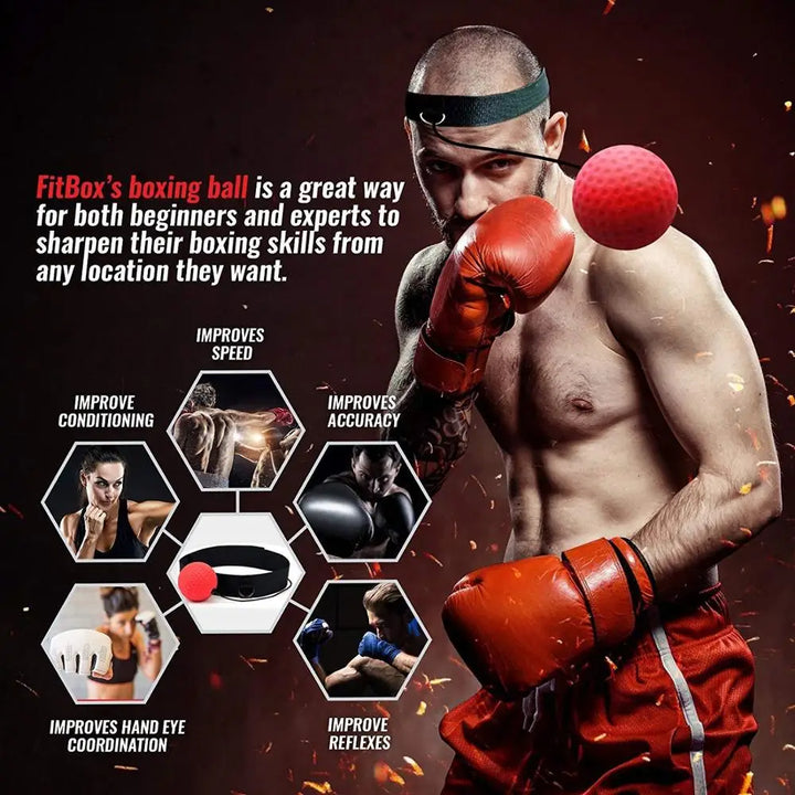 Boost hand-eye coordination & speed with this boxing reflex ball, great for home workouts.