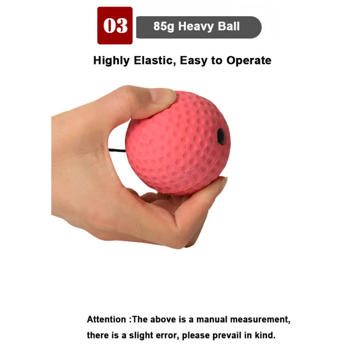 Boxing reflex ball set, complete with headband, for dynamic speed and agility training.