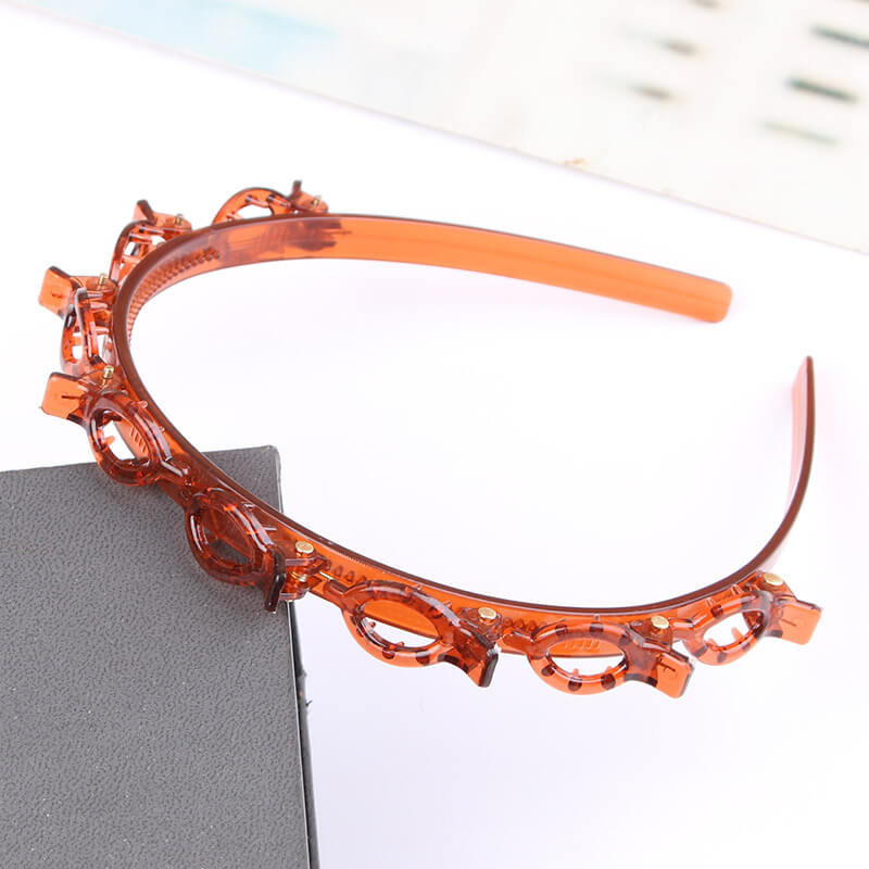 Versatile braided hairband, perfect for managing hair and adding style with a secure grip.