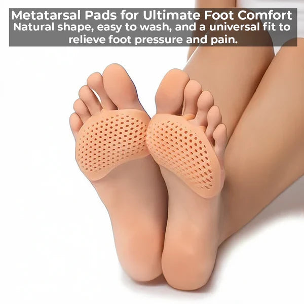 Active wear unisex gel metatarsal pads for foot pain management & comfort. Easy to use shoe inserts.