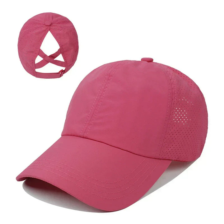 Versatile unisex breathable mesh baseball cap. Adjustable, quick-dry, perfect for sports, running, & summer.