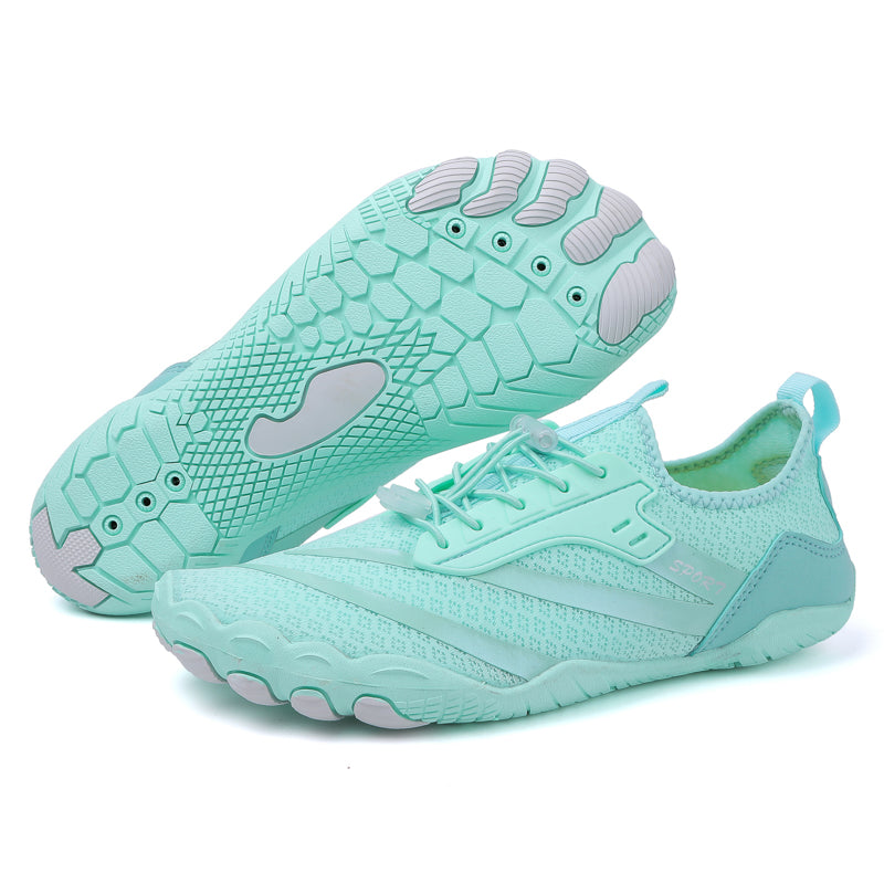 Close-up of the breathable upper material on FlexStep Barefoot Shoes