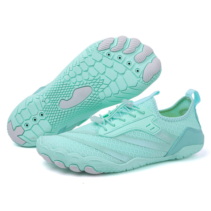 Close-up of the breathable upper material on FlexStep Barefoot Shoes