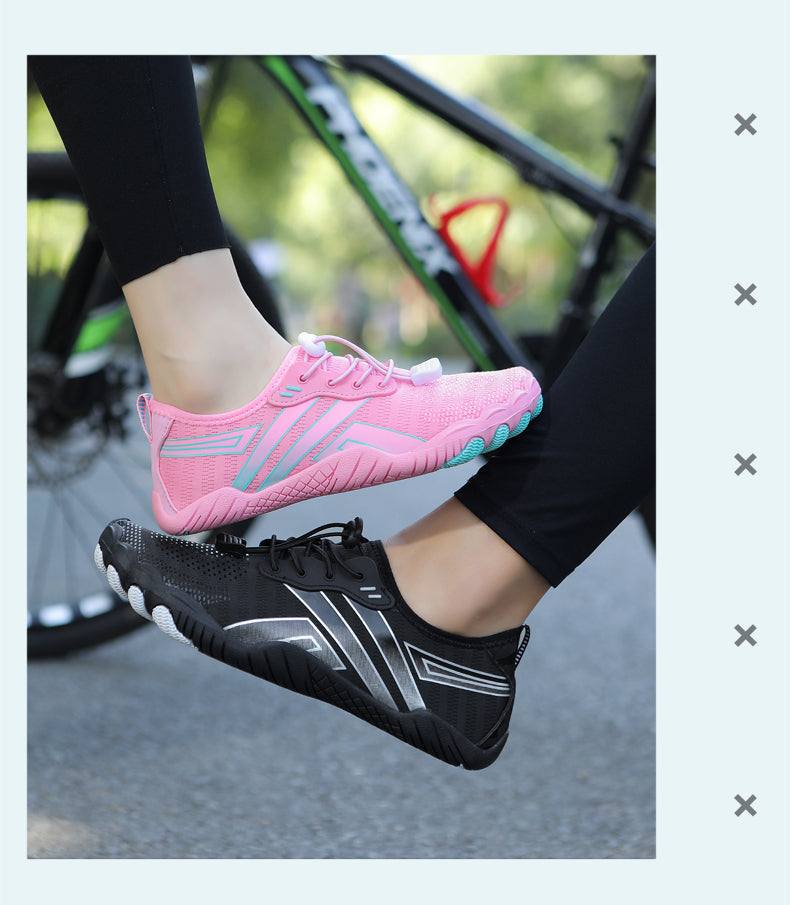 Breathable Barefoot Sneakers, Flexible Sole, Black, for Men & Women