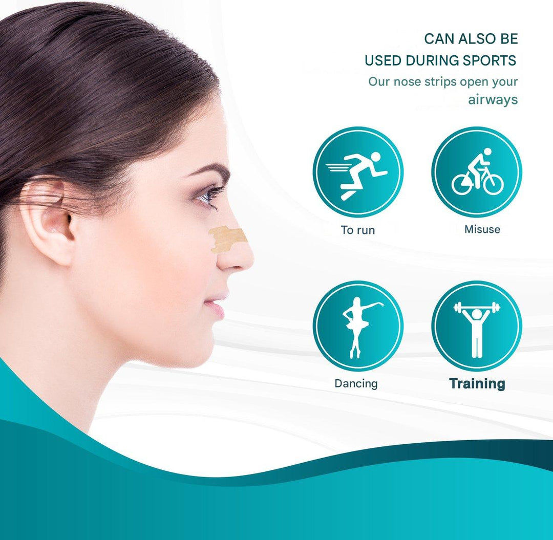 Pack of 100 unisex breathing strips, designed for improved airflow, snore relief, and restful sleep.