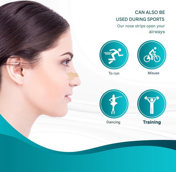 Pack of 100 unisex breathing strips, designed for improved airflow, snore relief, and restful sleep.