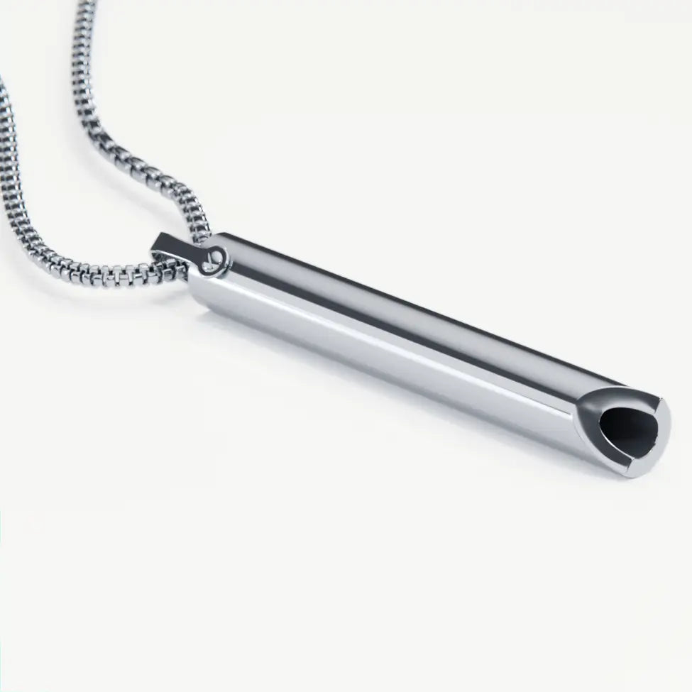 Unisex breathing pendant, a focus tool for anxiety relief, stress reduction, and mindful meditation.