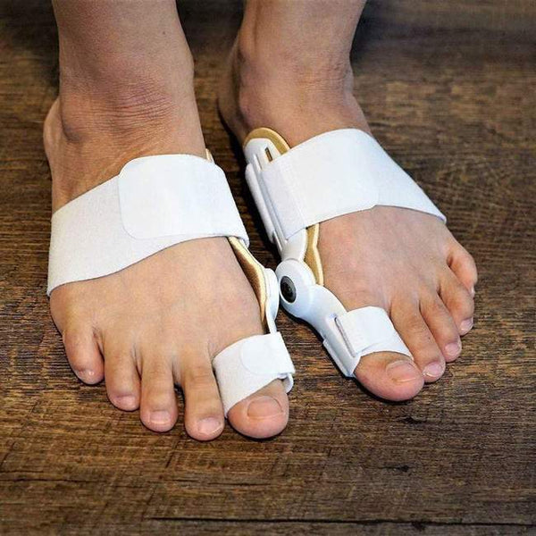 Unisex bunion corrector splint for hallux valgus relief, promoting proper toe alignment & foot care.
