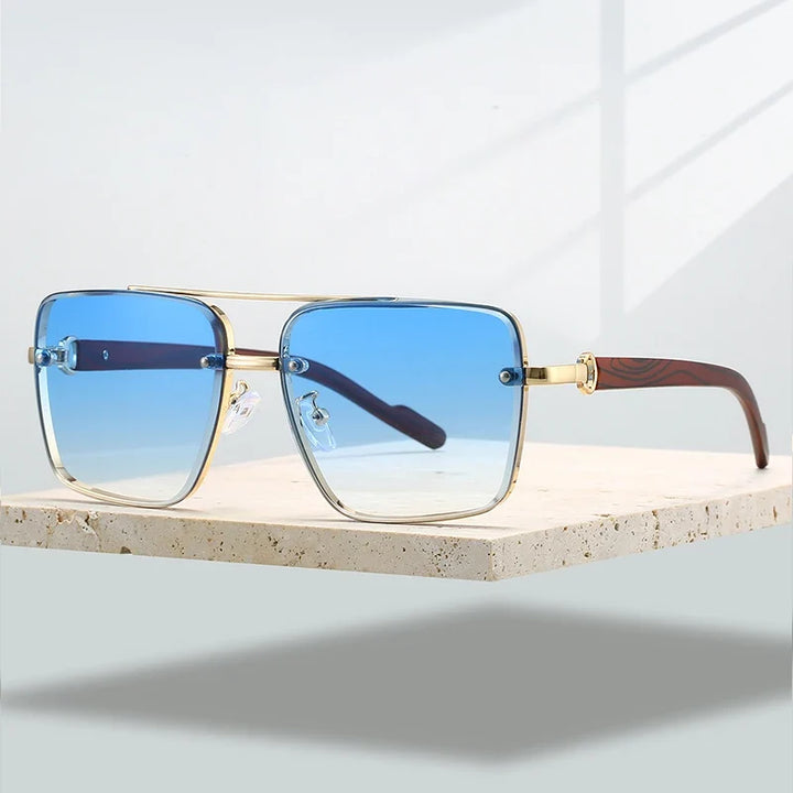 Unisex Capri sunglasses with stylish gold frames & gradient lenses. Offers UV400 eye protection for men & women.