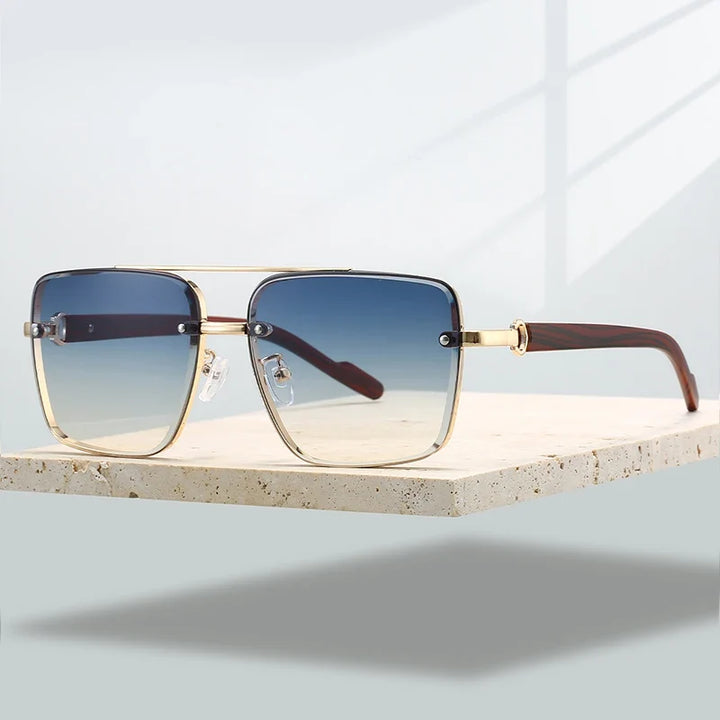 Stylish UV400 protection eyewear. Unisex Capri sunglasses with gold frame, ideal for men & women.