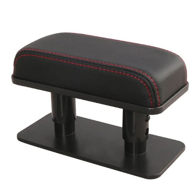 Unisex car armrest cushion for ergonomic driving comfort and support. Padded leather, non-slip design, universal fit.