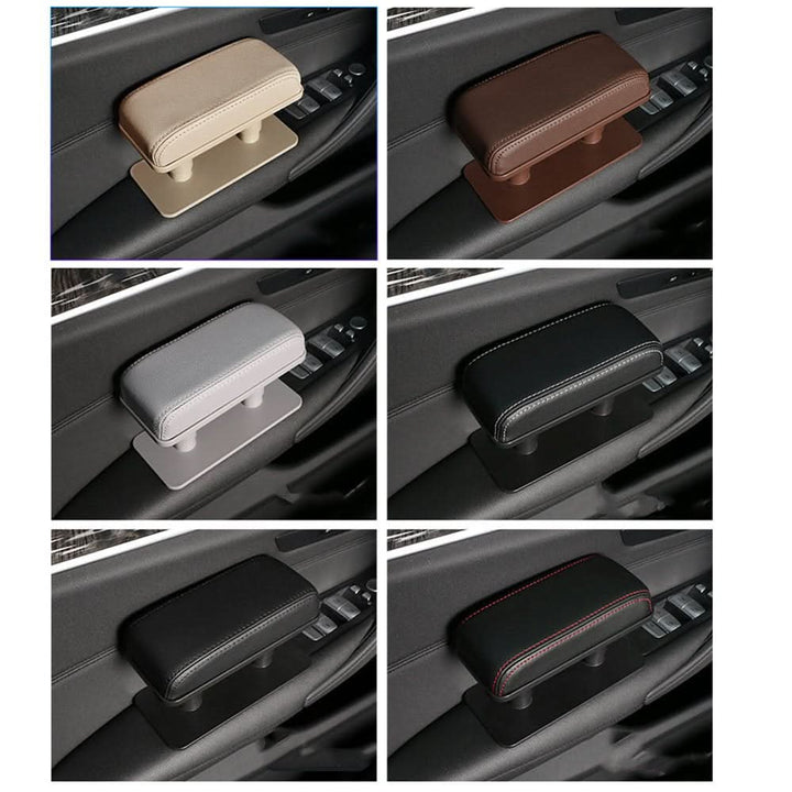 Luxe comfort anti-slip car armrest cushion offers ergonomic support, improving vehicle interior comfort for drivers.