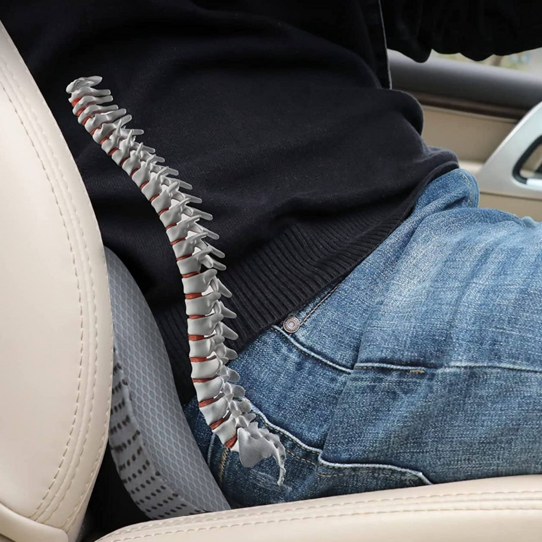 Correct your posture with this car booster seat cushion, ensuring optimum driving comfort & support.