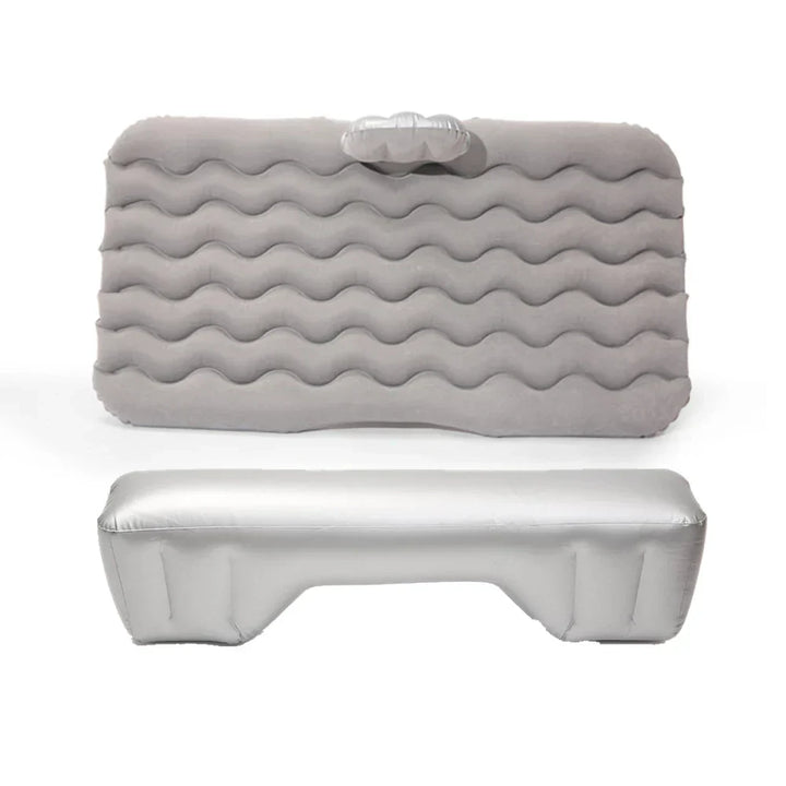 Unisex Car Inflatable Travel Mattress with Pillows & Repair Kit – RoadRest, inflated and filling car backseat.