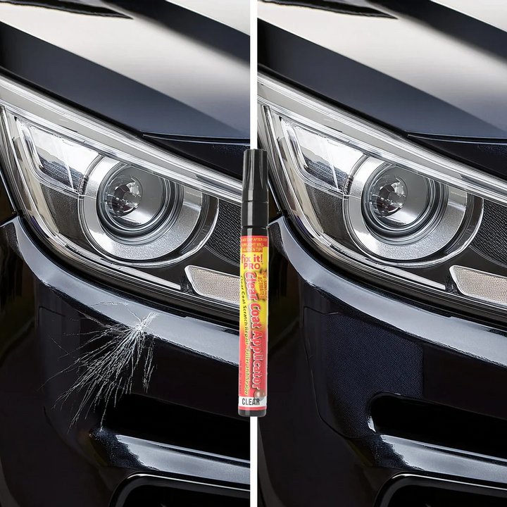 Automotive scratch repair pen for vehicles, easily removes scuffs & restores paint finish. Instant car care.
