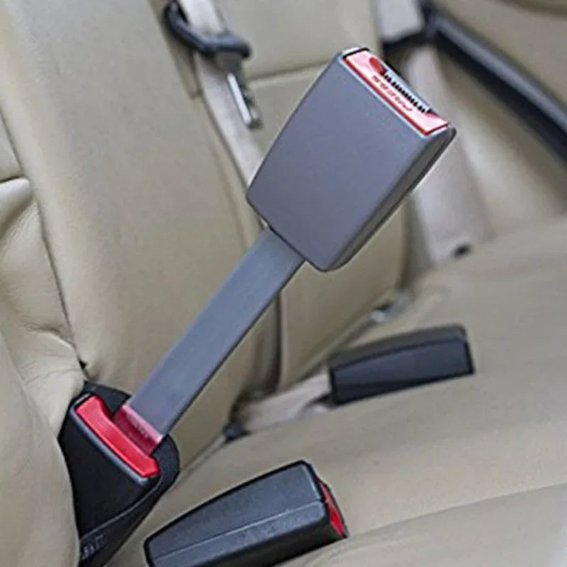 Unisex car seat belt extender with rigid stem for enhanced comfort & safety, ideal for travel & daily driving.