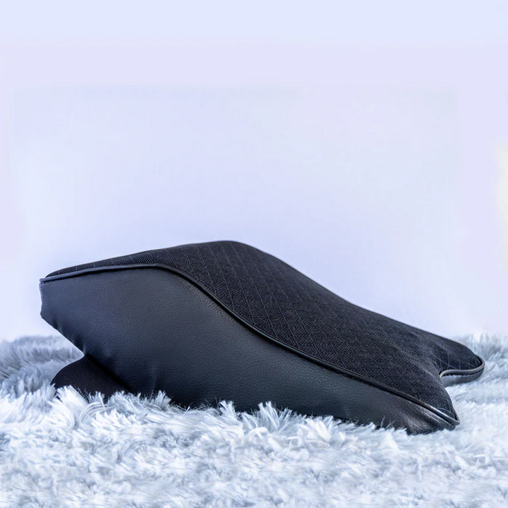 Adjustable car headrest pillow for universal fit, offering memory foam comfort & neck support.