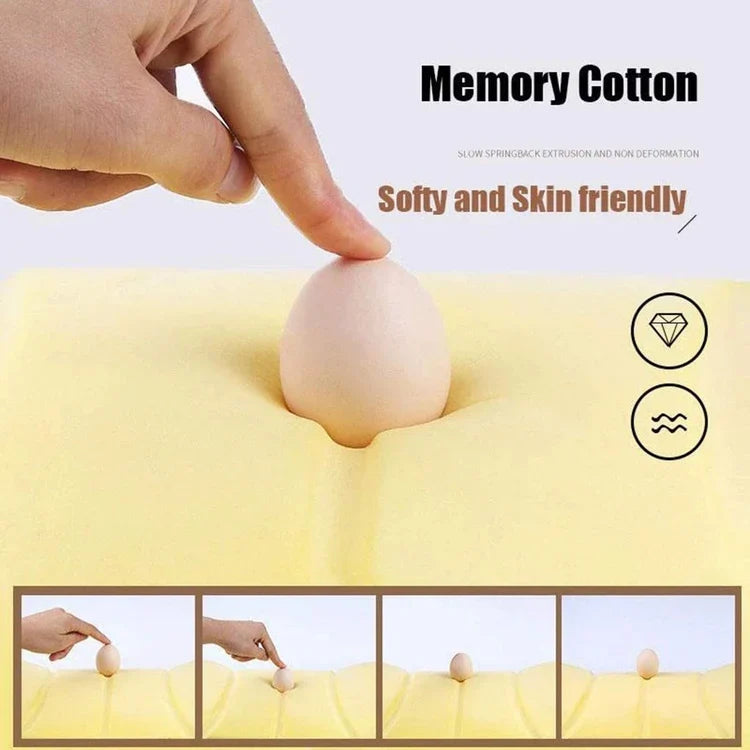 Memory foam neck rest cushion for car seats, ensuring unisex comfort and superior cervical support.