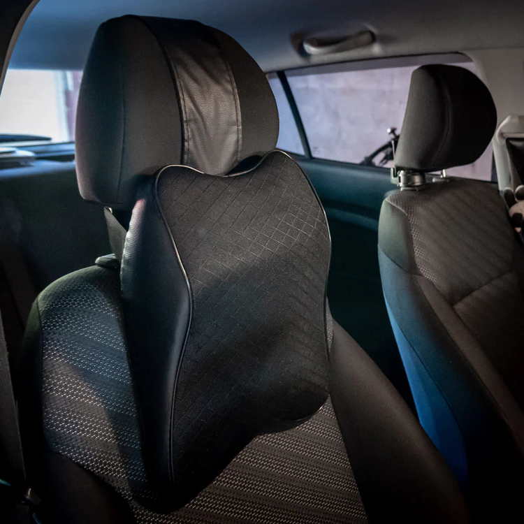 Premium car interior headrest, a neck pain relief cushion that supports healthy driving posture.