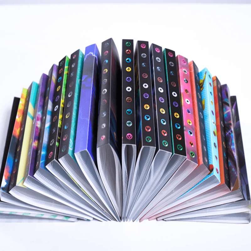 Durable card album for trading card storage. Collector binder with 240 slots, ideal for game cards.