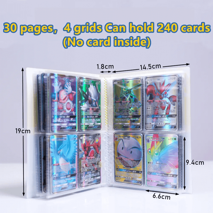 Unisex 240-card collector binder. Perfect for trading card storage and protection of your collection.