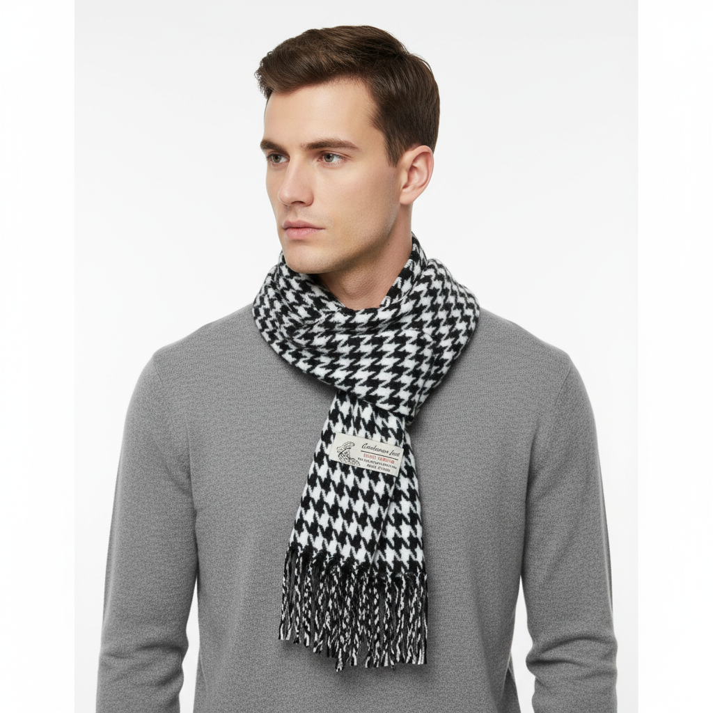 Unisex black and red buffalo check plaid scarf, cashmere-feel and warm, a stylish winter fashion accessory
