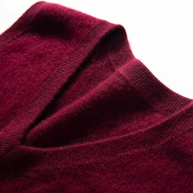 Unisex V-neck cashmere vest. Luxurious, soft & warm sweater vest for layering.