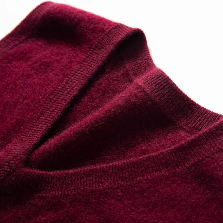 Unisex V-neck cashmere vest. Luxurious, soft & warm sweater vest for layering.