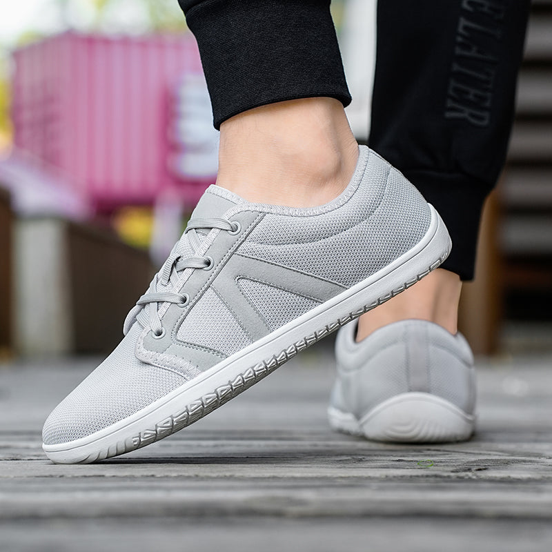 Unisex casual shoes, barefoot design, flexible sole, wide toe box for natural comfort.