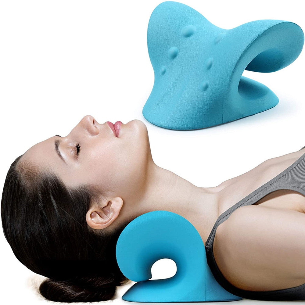 Unisex cervical neck and shoulder stretcher for spinal alignment & pain relief