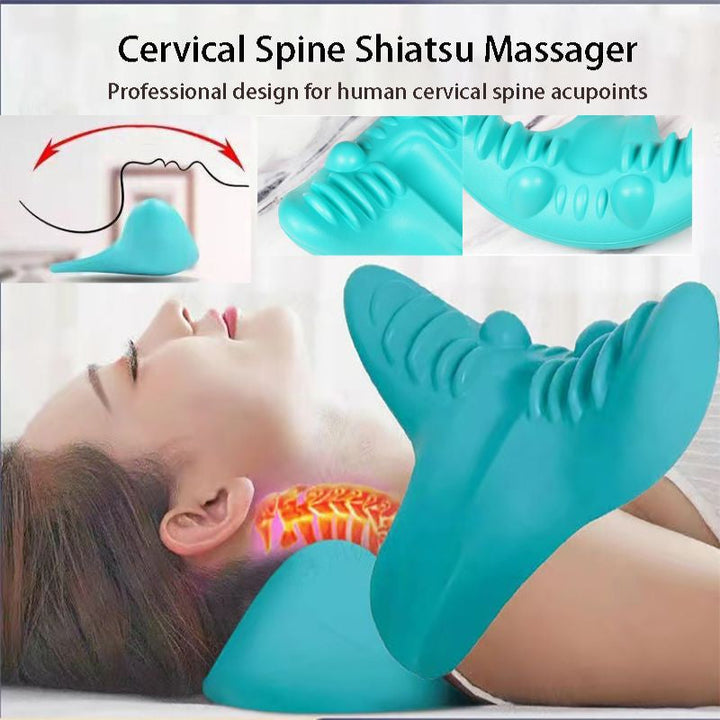 Spinal alignment neck stretcher & massage cushion for unisex body care