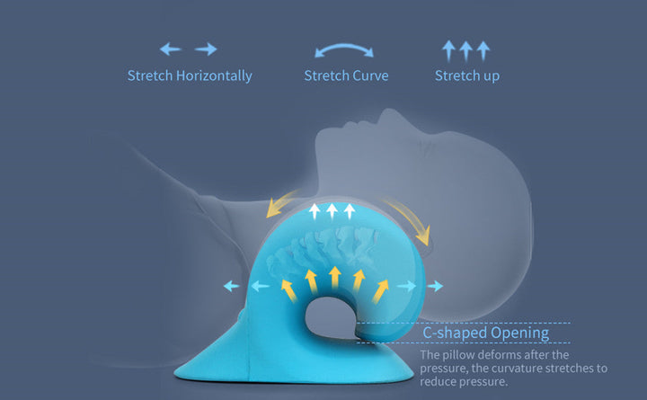 Cervical traction support for pain relief in neck and shoulders
