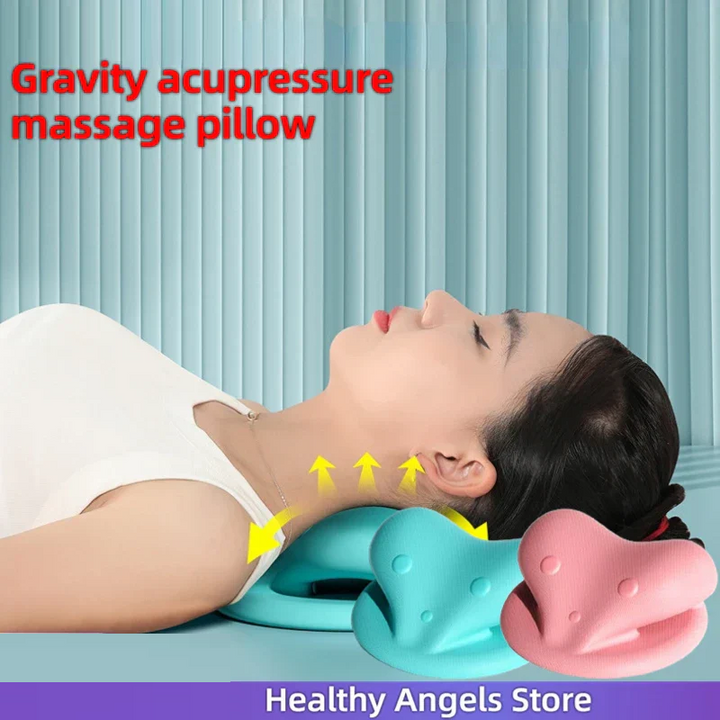 Health and wellness neck stretcher promoting relaxation and posture