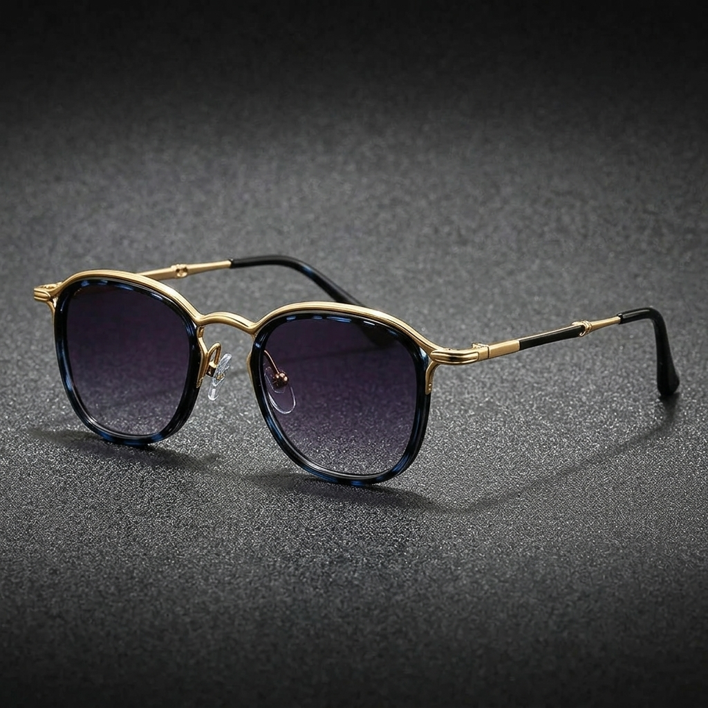 Stylish unisex round sunglasses for sun protection. Chic eyewear with UV & anti-glare for fashion accessories.