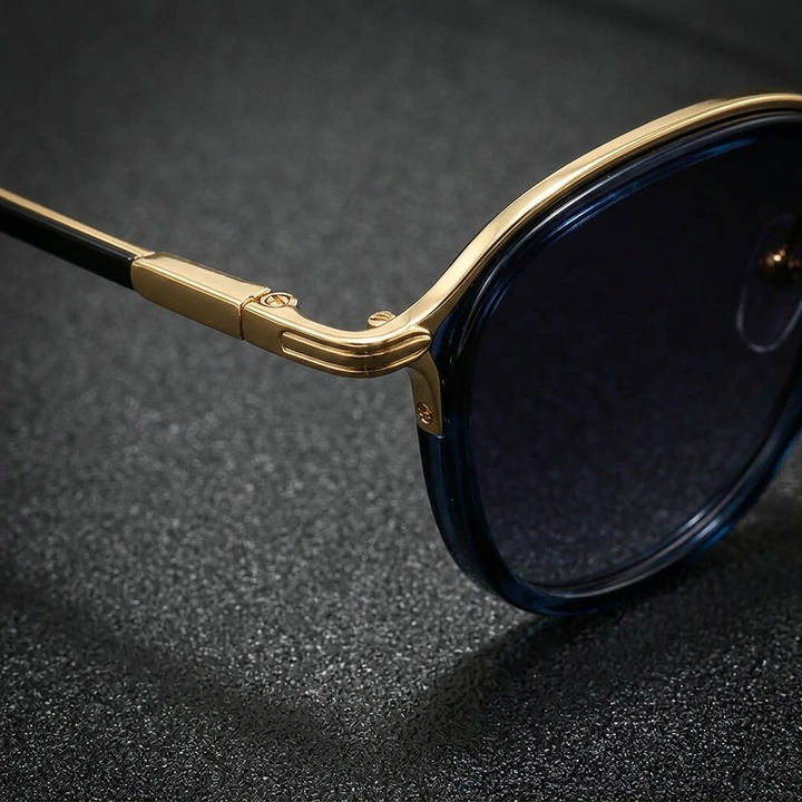 Chic round frame sunglasses, unisex design with advanced UV protection and anti-glare technology eyewear.
