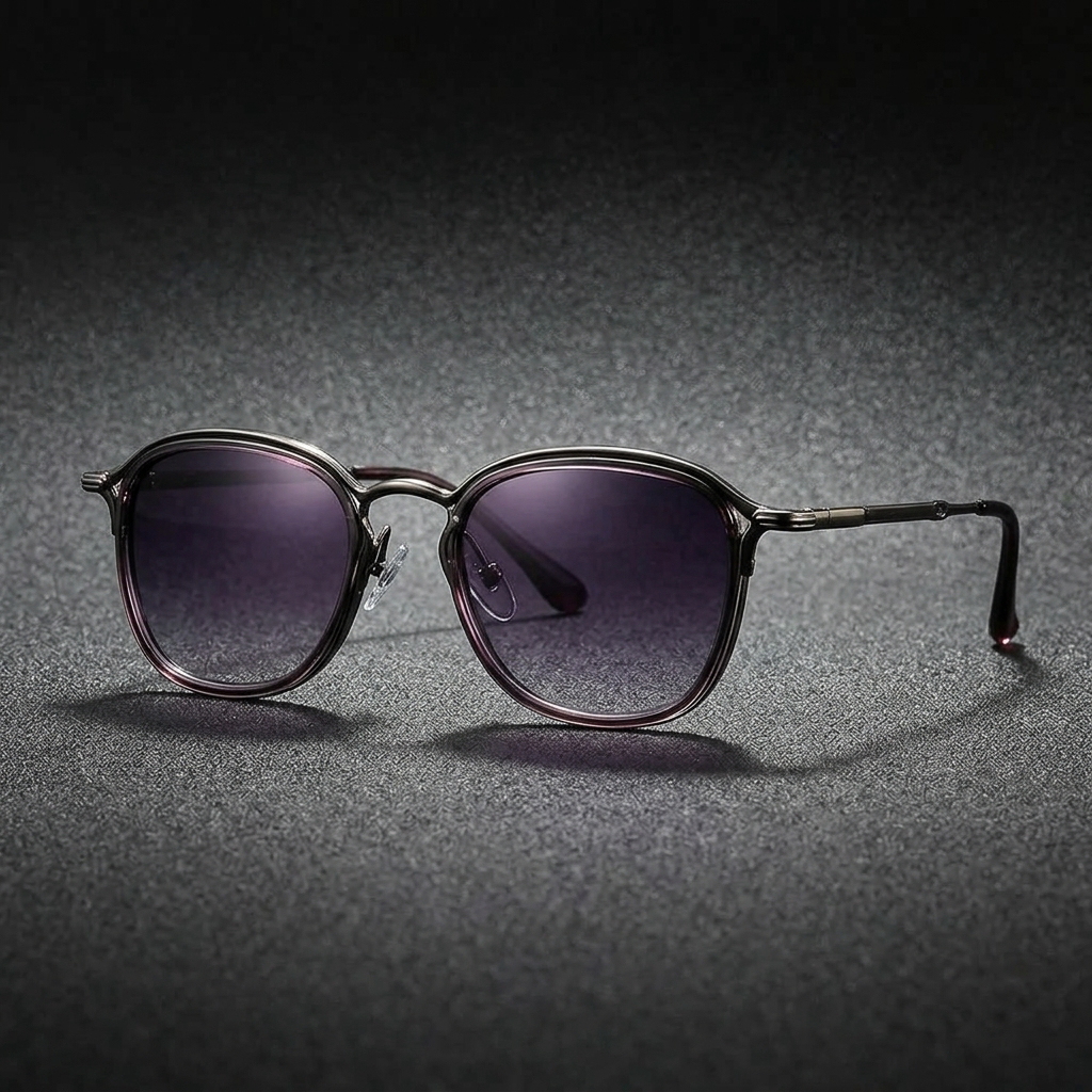 Unisex round sunglasses with full UV protection. Modern, lightweight fashion eyewear for style and comfort.