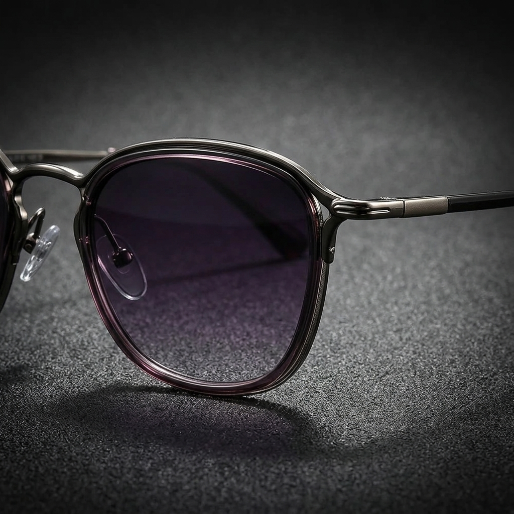 Chic unisex round sunglasses, a modern fashion accessory. Provides robust UV protection and sleek design.