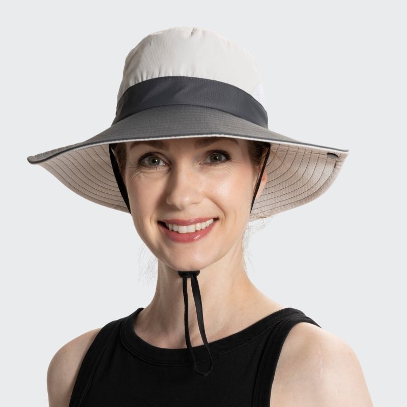 Clara unisex sun hat in natural tone, providing essential sun protection for festivals & beach outings. Lightweight.