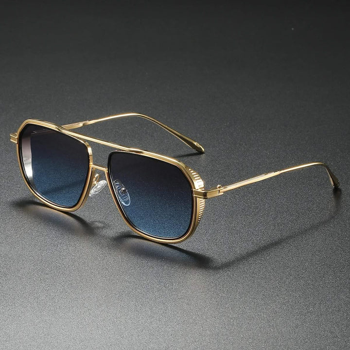 Stylish unisex aviator sunglasses, a classic fashion accessory with durable metal frame & UV protection.