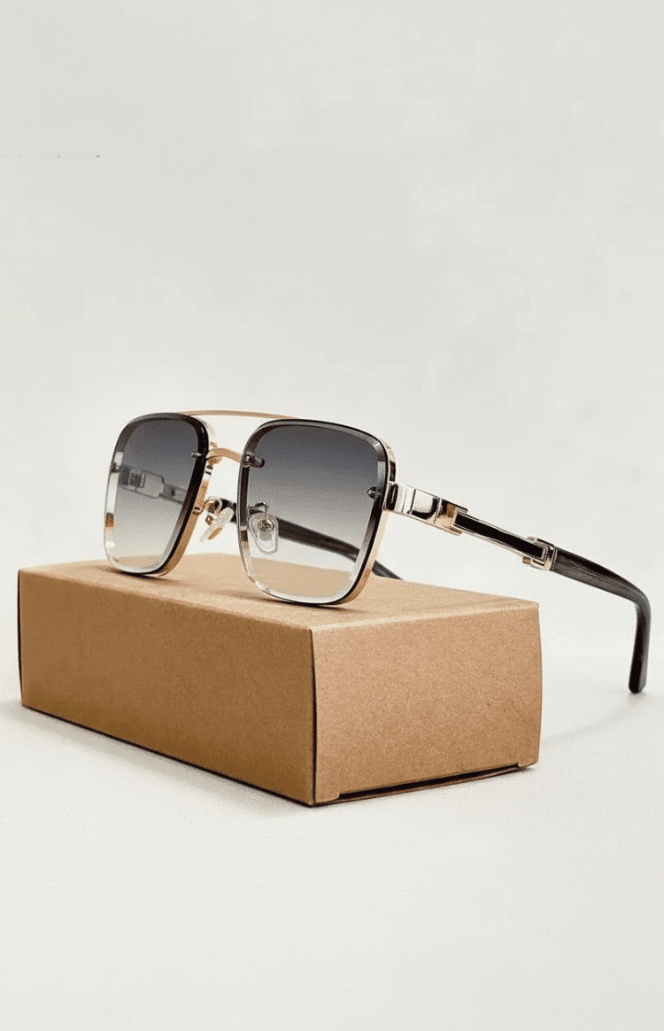 Premium metal frame aviator sunglasses, classic unisex eyewear providing vital UV400 protection.
