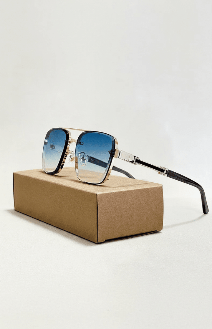 Sleek metal aviator sunglasses for men & women, featuring UV400 lenses for superior sun protection.