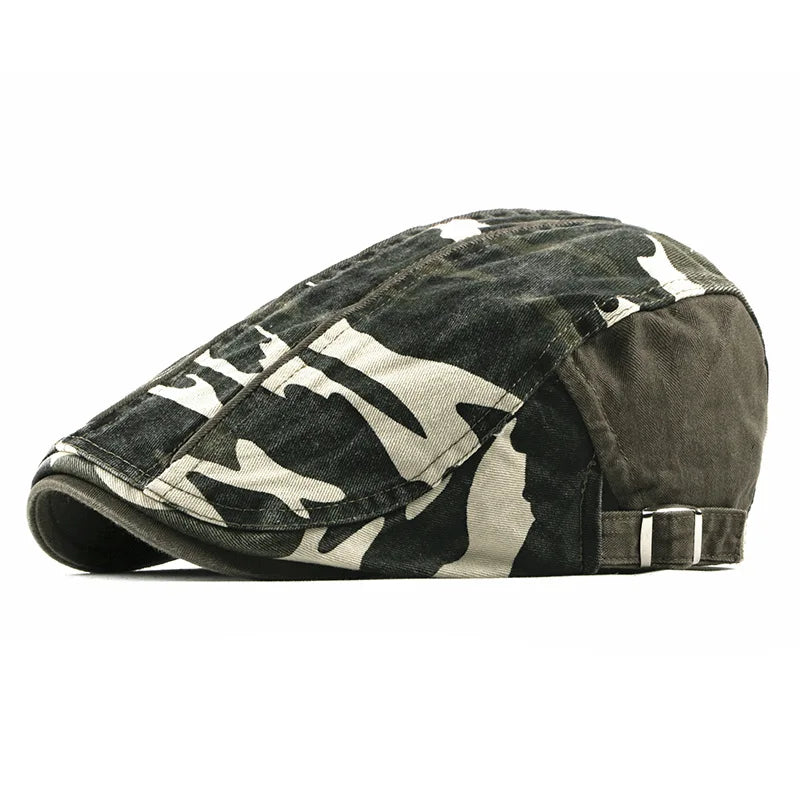 Classic camo ivy cap, unisex hat with adjustable strap for a stylish, casual accessory.
