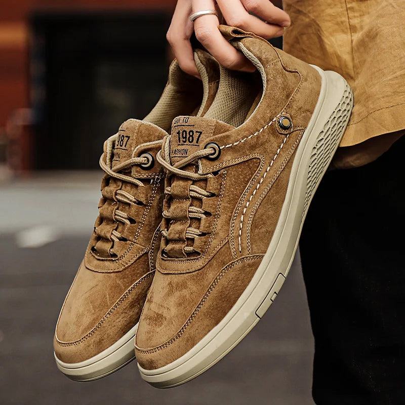 Elegant women's suede sneakers, classic and versatile for ultimate comfort.
