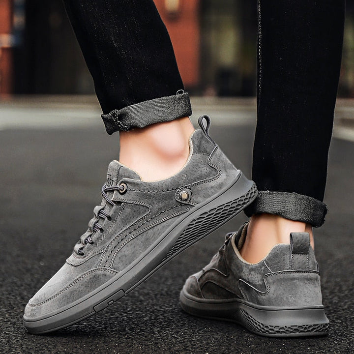 Classic design suede casual shoes, ideal for everyday footwear and walking comfort.