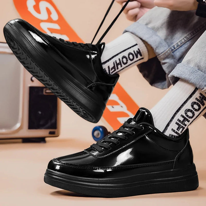 Stylish black Classic Legacy Sneakers, offering unisex comfort & a sleek finish.